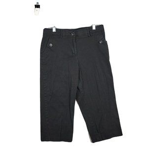Land N Sea Womens Black Capris Pants Size 12